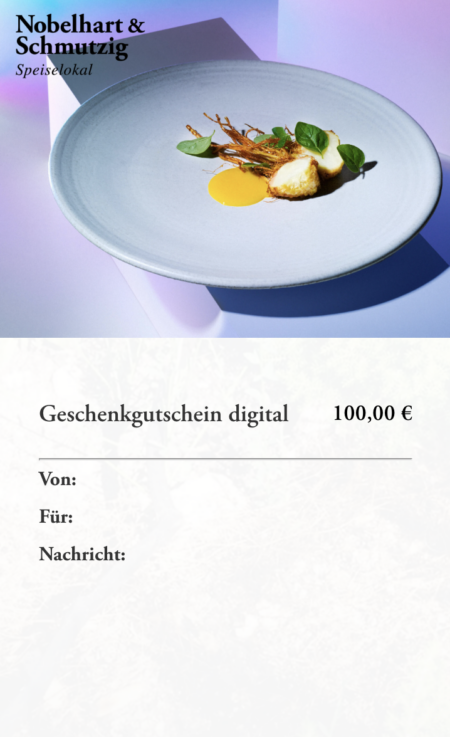 Restaurant-Gutschein für Nobelhart & Schmutzig