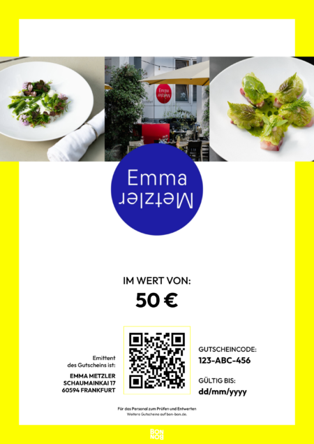 Restaurant-Gutschein für Emma Metzler