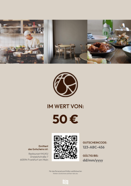 Restaurant-Gutschein für MUKU