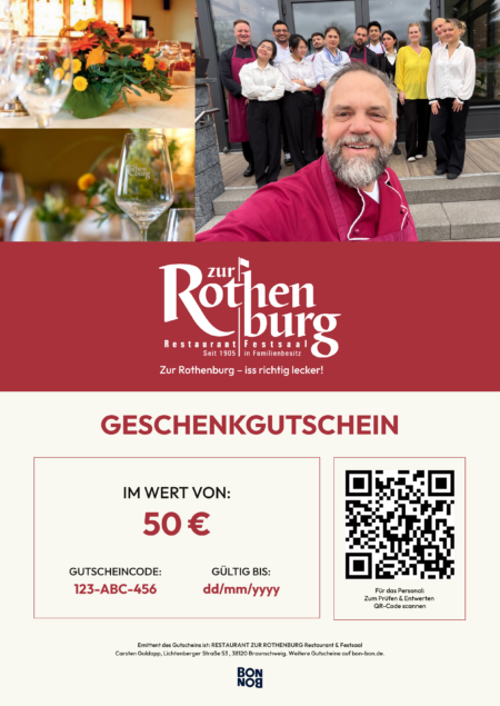 Restaurant-Gutschein für Zur Rothenburg Restaurant & Festsaal
