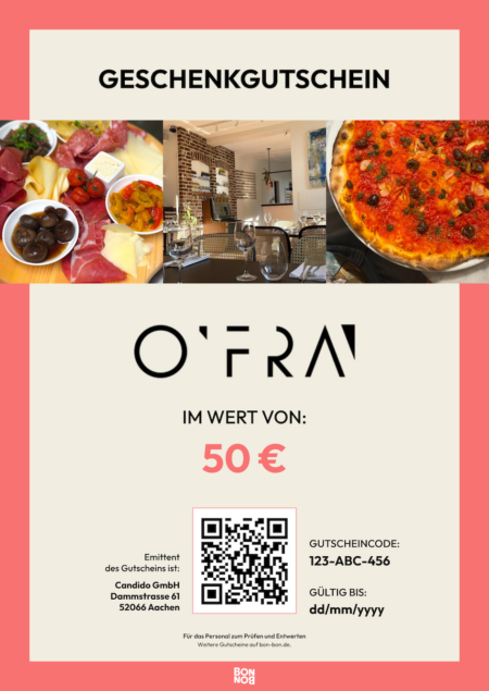 Restaurant-Gutschein für O’FRA PIZZABAR