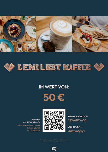 Restaurant-Gutschein für LENI LIEBT KAFFEE