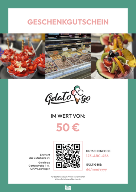 Restaurant-Gutschein für GelaTo go