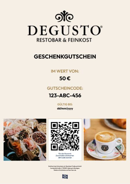Restaurant-Gutschein für Degusto