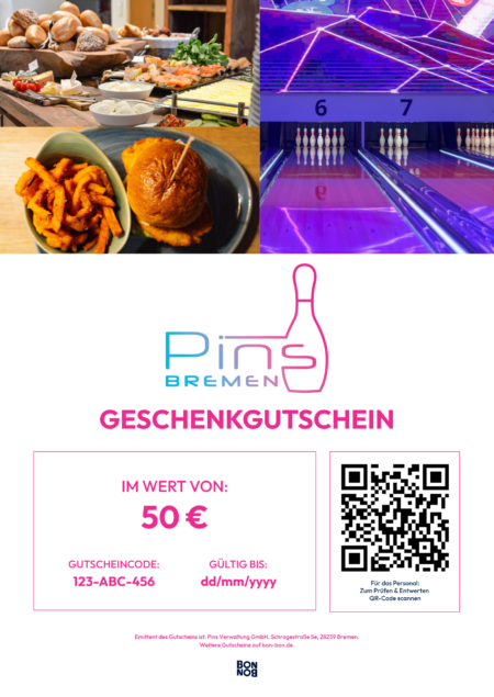 Restaurant-Gutschein für Pins Bremen