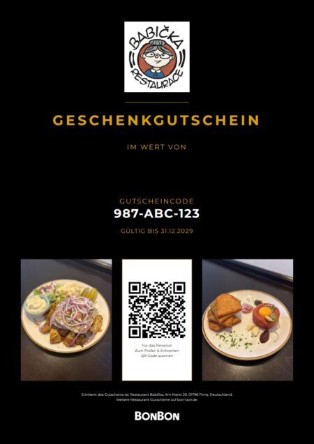 Restaurant-Gutschein für Restaurant Babička
