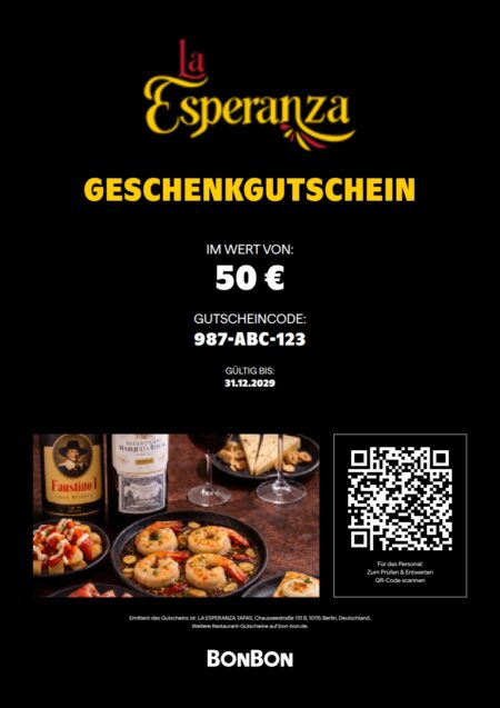 Restaurant-Gutschein für LA ESPERANZA TAPAS
