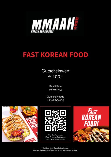 Restaurant-Gutschein für MMAAH