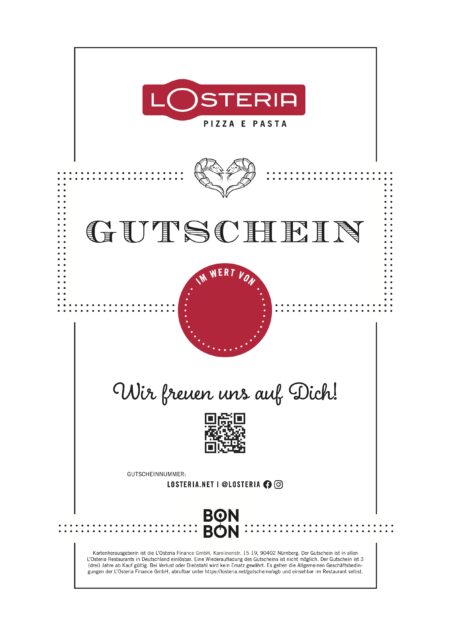 Restaurant-Gutschein für L’Osteria
