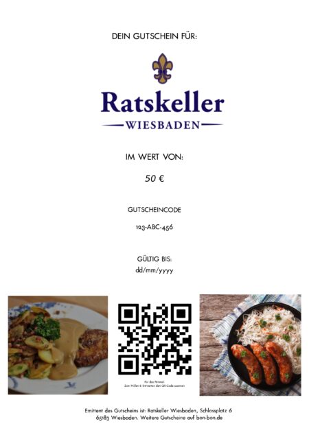 Restaurant-Gutschein für Ratskeller Wiesbaden