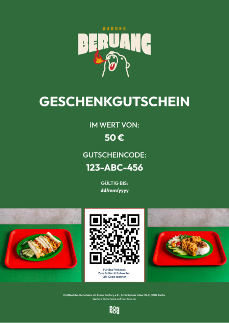 Restaurant-Gutschein für Beruang