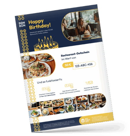 Restaurant-Gutschein für Gutschein zum Geburtstag