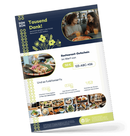 Restaurant-Gutschein für Vielen Dank Gutschein