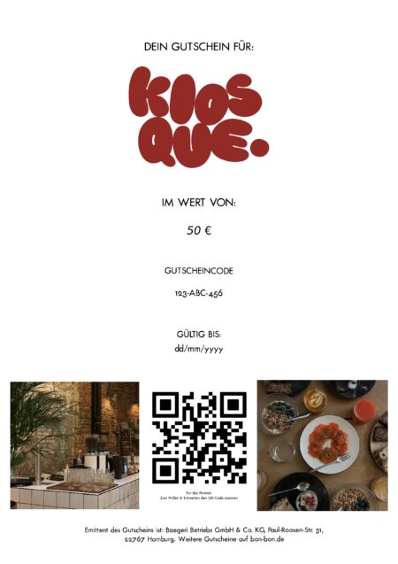 Restaurant-Gutschein für Kiosque