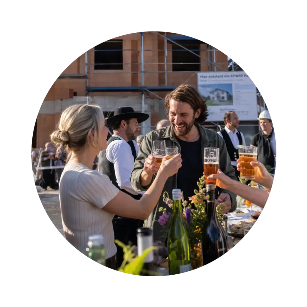 Geschenk Gutschein zum Richtfest Zeit schenken, die verbindet