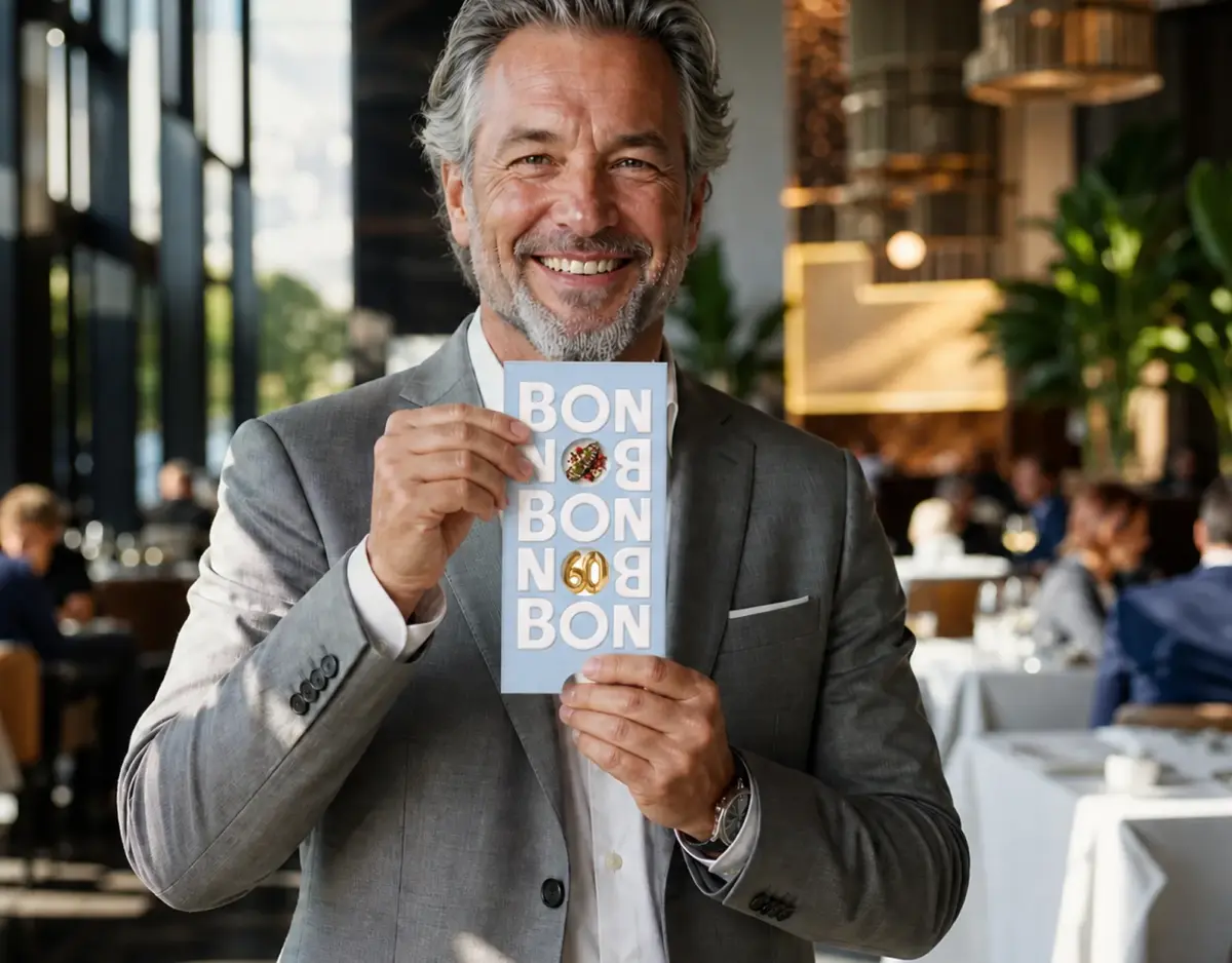 Restaurant Geschenk Gutschein Geschenk zum 60. Geburtstag